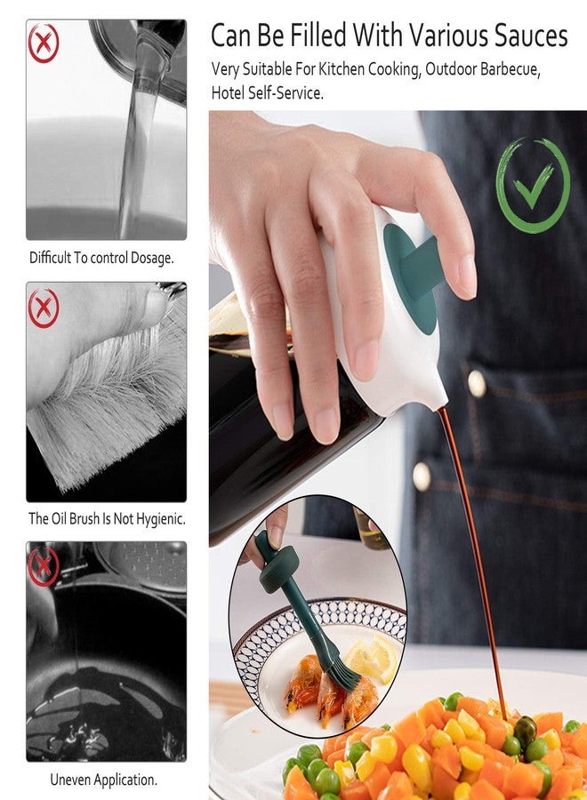Mgufrt Oil Dispenser Wide Opening Bottle with Silicone Brush, Non-Drip Spout Leakproof Condiment Container, BBQ Oil Bottle, Liquid Seasoning Bottle for Kitchen Cooking, Baking, Grilling & Marinating - Image 5
